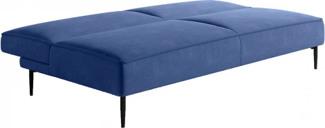 Este диван-кровать трехместный, прямой, без подлокотников, велюр синий Velutto 26 Top Concept арт.22310
