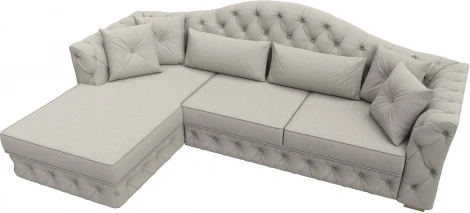 Диван угловой Артис левый угол (Бежевый/Рогожка) Лига Диванов арт.122769L