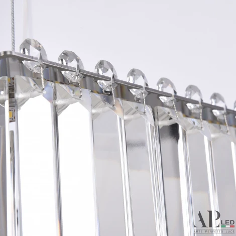 Подвесная люстра светодиодная APL LED Sicilia SH10.42.A.Ni.4000 (220V, хрусталь, на тросе)