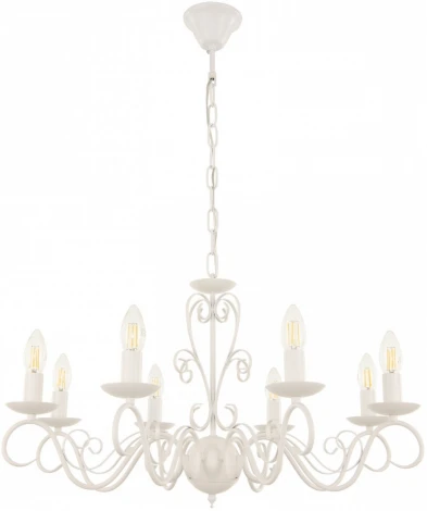 Подвесная люстра Arte Milano AM341369 341369/8 WT (220V, на цепи, подсвечник, свеча)