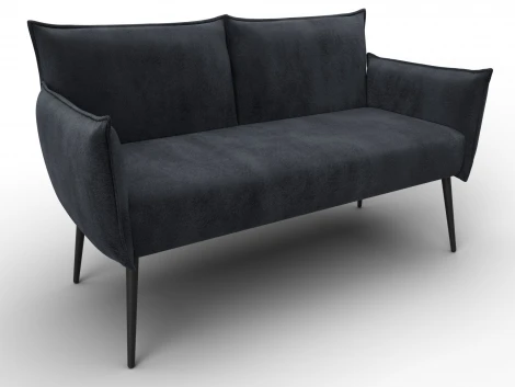 Диван прямой Лига-083 (Фанера/Металл/Велюр/Темно-серый) Лига Диванов 131074
