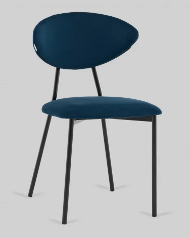 Стул обеденный Квинси велюр синий Stool Group арт.УТ000041641