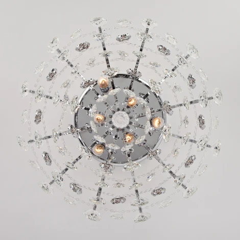 Потолочная люстра Eurosvet Crystal 10081/6 хром / прозрачный хрусталь