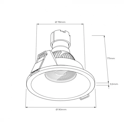 Встраиваемый светильник White RAUMBERG 163111Wh (220V, круглые, IP40)
