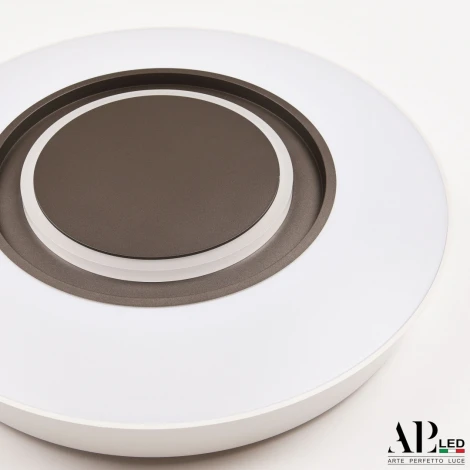 Потолочный светильник светодиодный с ПДУ APL LED Turin 3306.B246-350 White/Coffee