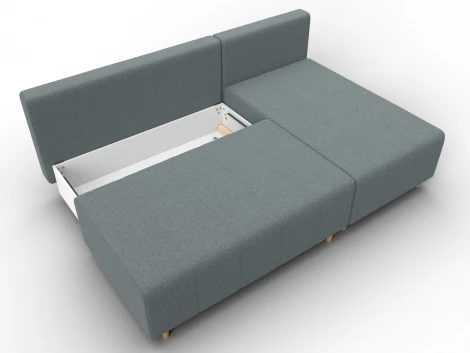 Диван угловой Лига-102 угол универсальный (ДСП,Брус,Фанера,Рогожка/Серый) Лига Диванов 134797