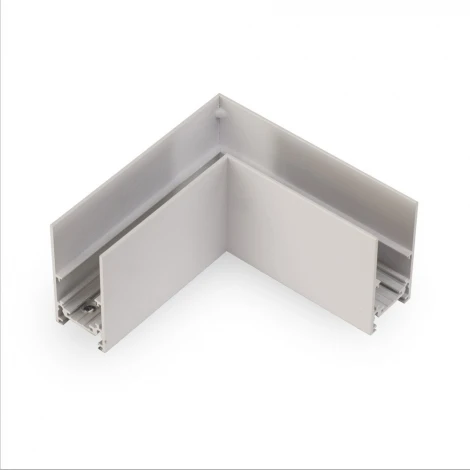 Коннектор угловой для накладного магнитного шинопровода AM Group MAGNET AM401 LL-20B 90° горизонтальный WH (48V)