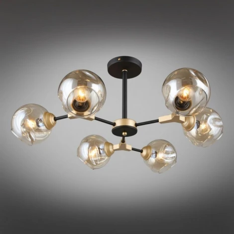 Потолочная люстра на штанге Omnilux 936 OML-93607-06 (220V, шарики)