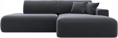 Диван угловой Лига-036 НПБ Модерн правый угол (Серый/Велюр) Лига Диванов арт.121412