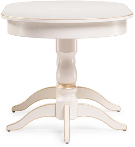 Деревянный стол Woodville Красидиано 150 слоновая кость / золото 515966