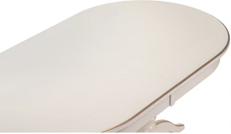 Деревянный стол Woodville Красидиано 150 слоновая кость / золото 515966