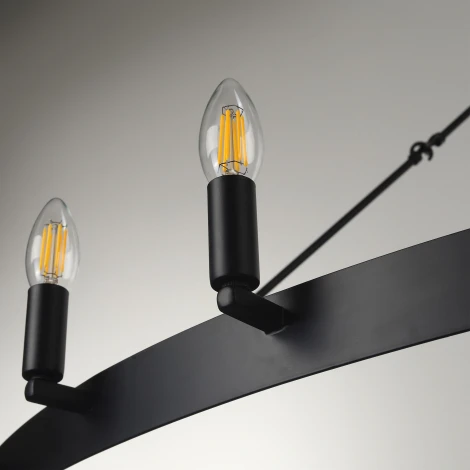 Подвесная люстра Citilux Смитсон CL470118 (220V, на цепи, свеча, круглые, под старину, кольцо)