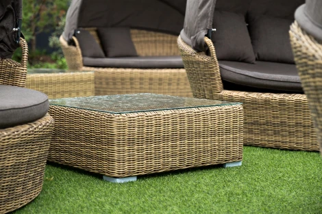 Журнальный столик плетеный, цвет соломенный 4SIS Лунго YH-S4019G