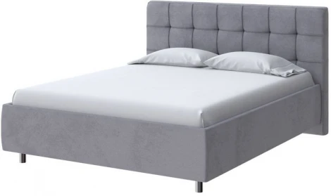 PROxSON Кровать Nety без основания (Ткань: Велюр Teddy Мокрый асфальт) 180x200