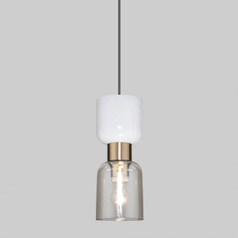 Подвесной светильник Eurosvet Tandem 50118/1 латунь (220V, на проводе, круглые)