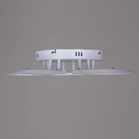 Потолочная люстра светодиодная на штанге с пультом и регулировкой цветовой температуры Reluce 09820-3.3-05 WH (ночной режим, 220V, круглые)