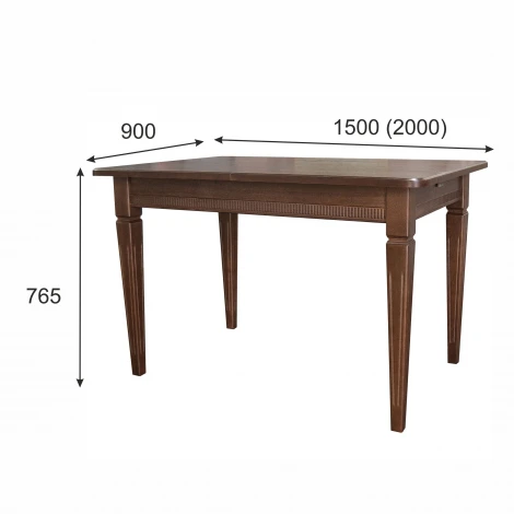 Стол обеденный Васко В 87Н орех 150/200*90 от фабрики Mebelik