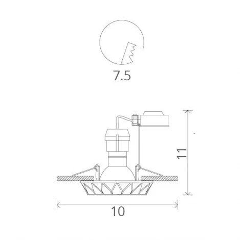 Встраиваемый точечный светильник Arte Lamp Cratere A5253PL-1WC