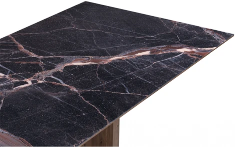 Стеклянный стол Woodville Монерон 200(260)х100х77 мейджик / орех кантри 553540