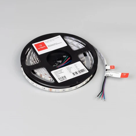Светодиодная лента RT-B70-10mm 24V RGB (14 W/m, IP20, 5m) (Arlight, Открытый) 040916