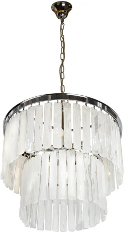 Подвесная люстра каскадная iLamp Ice 10529-5+1P CR (220V, хрусталь, на цепи)