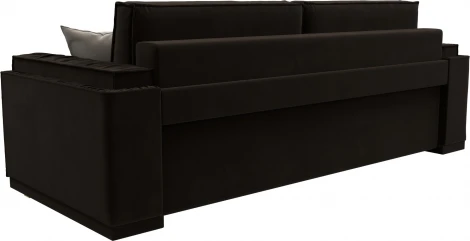 Диван прямой Лига-044 (Коричневый,Бежевый/Микровельвет) Лига Диванов арт.122260