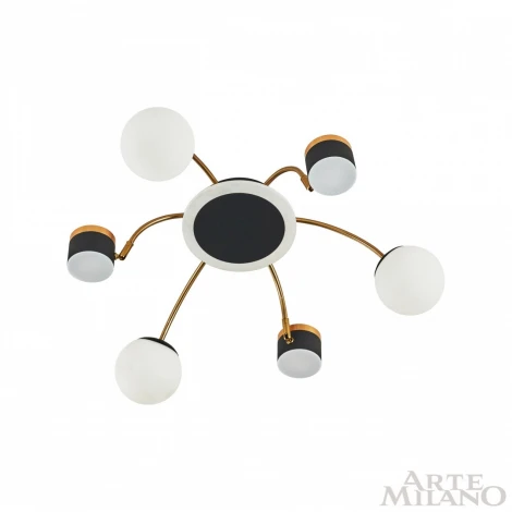 Потолочная люстра на штанге Arte Milano 272040/6 BK/GD (LED, 220V, шарики)
