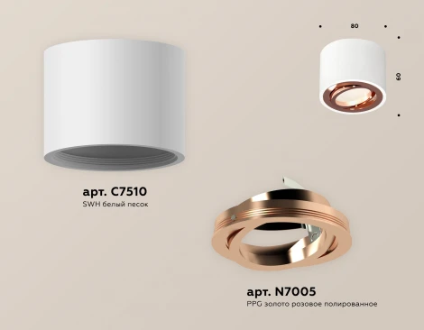 Накладной точечный светильник Ambrella Techno Spot XS7510005 (220V, круглые)