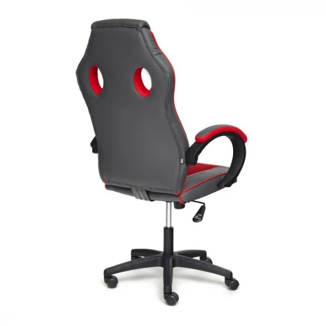 Кресло RACER GT new металлик/красный (кож/зам/ткань)