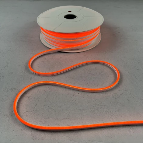 Односторонний Гибкий Неон 8х16мм Оранжевый 12В, IP65 Laitcom FR-23520