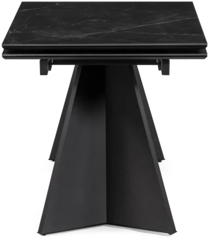 Керамический стол Woodville Ливи 140х80х78 черный мрамор / черный 532399