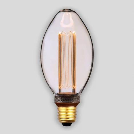 Лампочка светодиодная диммируемая прозрачная/бежевая свеча E27 4,5W Hiper Vein HL-2236