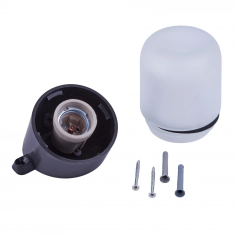 Настенный светильник для бани и сауны Uniel UWL-K01R UWL-K02R 60W/E27 IP65 BLACK