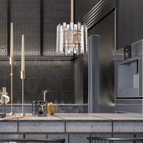 Подвесная люстра хрустальная на штанге Arte Milano Sorrento-1409 371409/1/350/200 GD (220V)