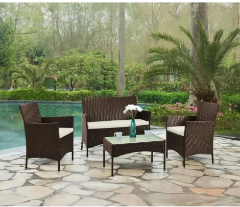 Комплект плетеной мебели AFM-2025A Brown (Искусственный ротанг/Коричневый) Afina