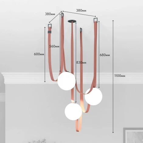 Комплект ременной трековой системы Belty Denkirs Belty Set DK55SET12-01-BR (LED, 48V, шарики)