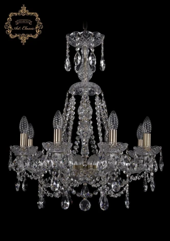 Подвесная люстра Art Classic 11.25 11.25.8.200.XL-68.Br.Sp (220V, хрусталь, на цепи, подсвечник, свеча)