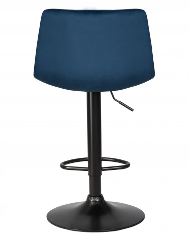 Стул барный DOBRIN TAILOR BLACK (синий велюр (MJ9-117)) 5017_BlackBase-LM BLACK, цвет сиденья синий (MJ9-117), основания черный