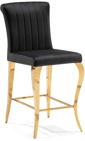 Полубарный стул Woodville Joan black / gold 15388