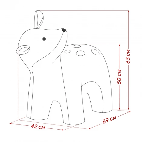 Пуф Leset Bambi (Фанера,ДСП,Велюр) арт.2500000130854