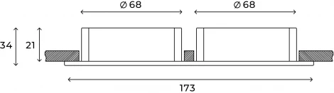 Встраиваемый светильник Hesby Lighting Bodo HSBL_0105 (220V)