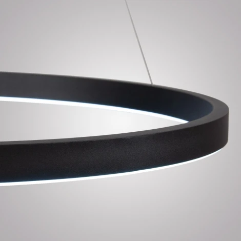 Подвесной светильник светодиодный AM Group AM520 D600 BK (220V, на тросе, кольцо)