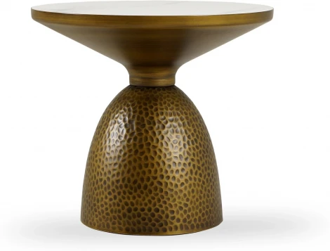 Столик журнальный Macos mid (Керамика/Белый,Золотой) ОГОГО Обстановочка! арт.888825