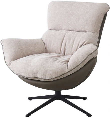 Кресло HUG латте, экокожа, шенилл Bradexhome арт.FR 1011