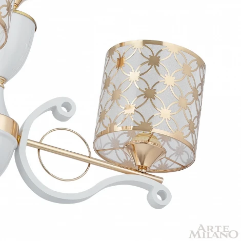 Подвесная люстра Arte Milano Florentia-3097 303097/3 Wh/Gd (220V, на цепи)
