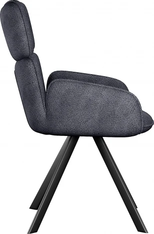 Стул DikLine 501 поворотный SB5 серый, ножки черные арт.00-00076321