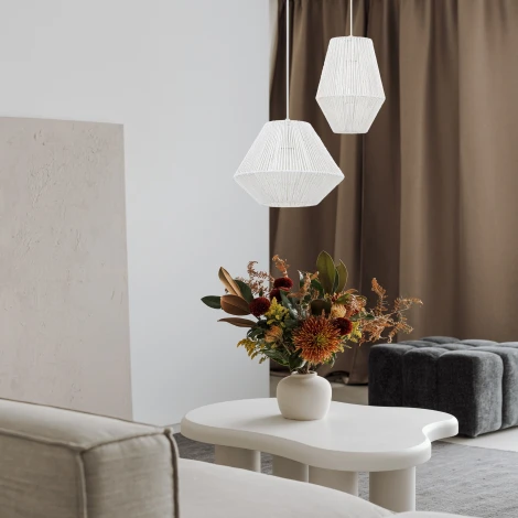 Подвесной светильник Evoluce Ettan SLE6025-513-01 белый/белый E27 1*40W (220V, на проводе, круглые)