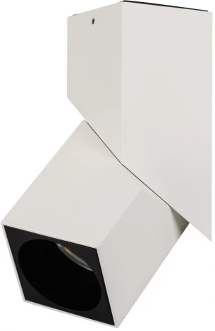 LED спот SP-TWIST-SURFACE-S60x60-12W Warm3000 (WH-BK, 30 deg) (Arlight, IP40 Металл) 026467(1) (220V)