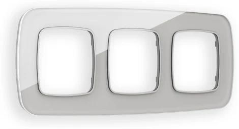 Рамка Ambrella Volt OMEGA Radian (Серебро Стекло органическое) 3-ая OF320403