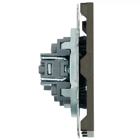 Розетка HDMI (антрацит, soft touch) Stekker Эмили 50168